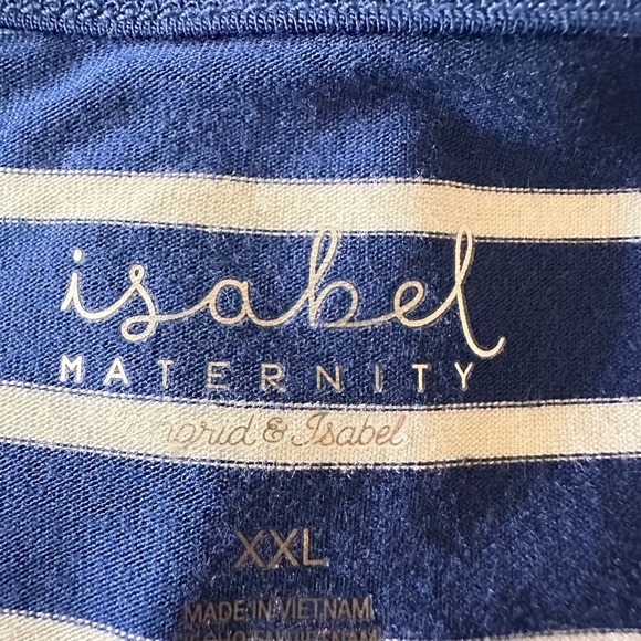 NWT. Isabel Maternity by Ingrid & Isabel Blue Striped Maxi Tank Dress Size XXL - Picture 13 of 13